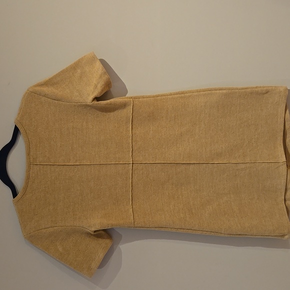 Zara Elegant Beige Short Sleeve Dress Size S - Picture 6 of 6